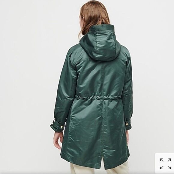 NWT JCrew Primaloft Satin Nylon Parker Jacket Coat - Picture 5 of 9